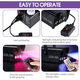 3 Pack Fog Machine Remote Control Replacement Part and Receiver 3 Pins Round Plug 13 Colors Wireless and Wired Remote with Fuse Protect for 400W 500W Fog Machine for Halloween Christmas New Year