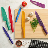 Astercook Knife Set, 12 Pcs Color-Coded Kitchen Knives Set, 6 Color Anti-Rust Coating Stainless Steel Chef Knife Sets with 6 Blade Guards Dishwasher Safe, Perfect Holiday Gifts for Kitchen