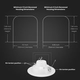 Feit Electric LED Downlight Retrofit Kit with Baffle Trim, 75W Equivalent, 5/6-Inch Dimmable Recessed Light, Adjustable White 2700K–5000K, 90+ CRI, for Living, Bathroom, Dining & Kitchen Room
