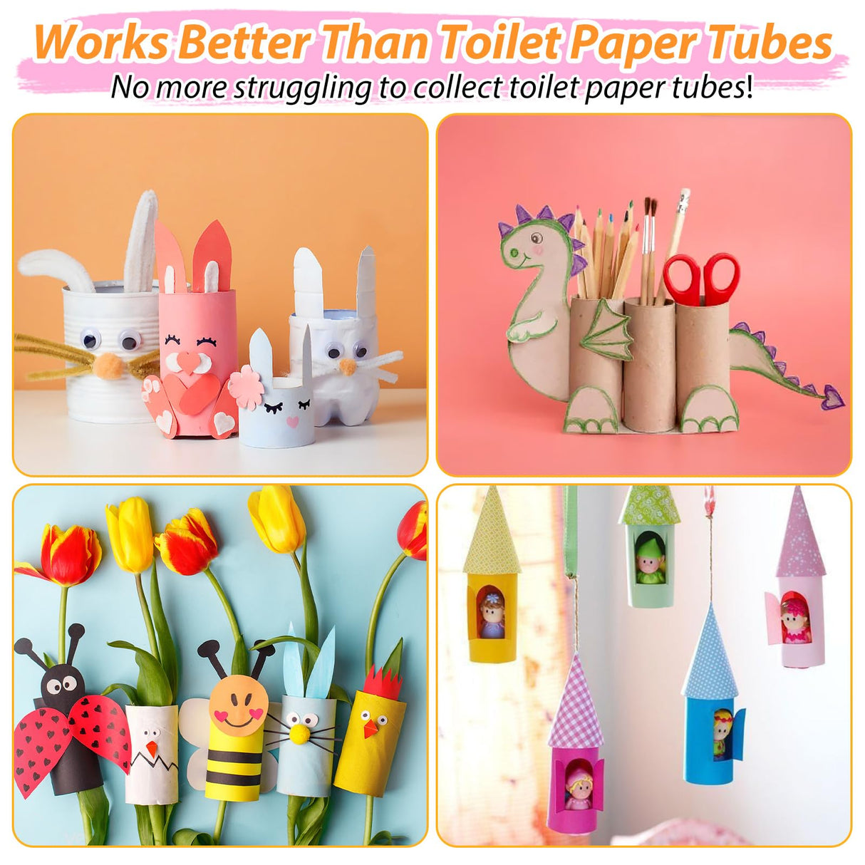 MAPVOLUT 60 PCS Craft Toilet Paper Rolls 3.94"x1.57", Thick Cardboard Tubes for Kids Crafts, Brown Craft Paper Towel Rolls for School Projects, Halloween, Thanksgiving, Christmas, Birthday Gift