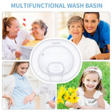 LOKFEHRE Large Portable Inflatable Hair Washing Basin for Bedridden - Wash Hair in Bed with Inflatable Shampoo Bowl.For Elderly,Disabled,Injured,Ideal Inflatable Sink for Locs Detox (Pure white)