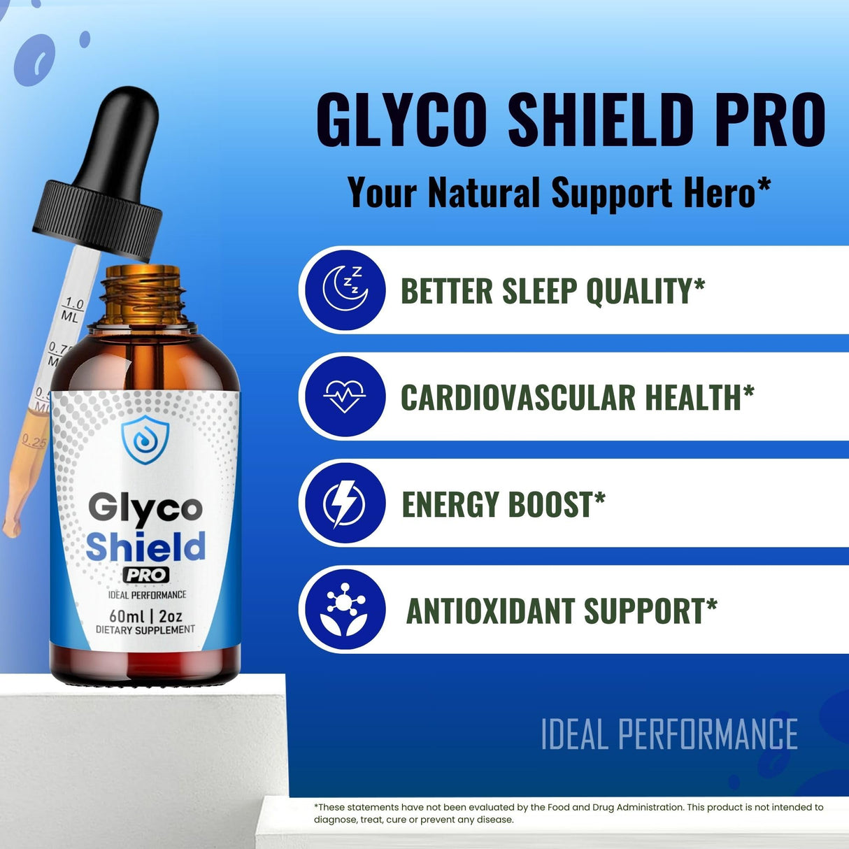 Glyco Shield Drops, Official GlycoShield Blood Formula Support Supplement - Maximum Strength, All Natural Formula to Maintain Overall Well Being & Healthy Energy, Premium GlycoShield Reviews (2 Pack)