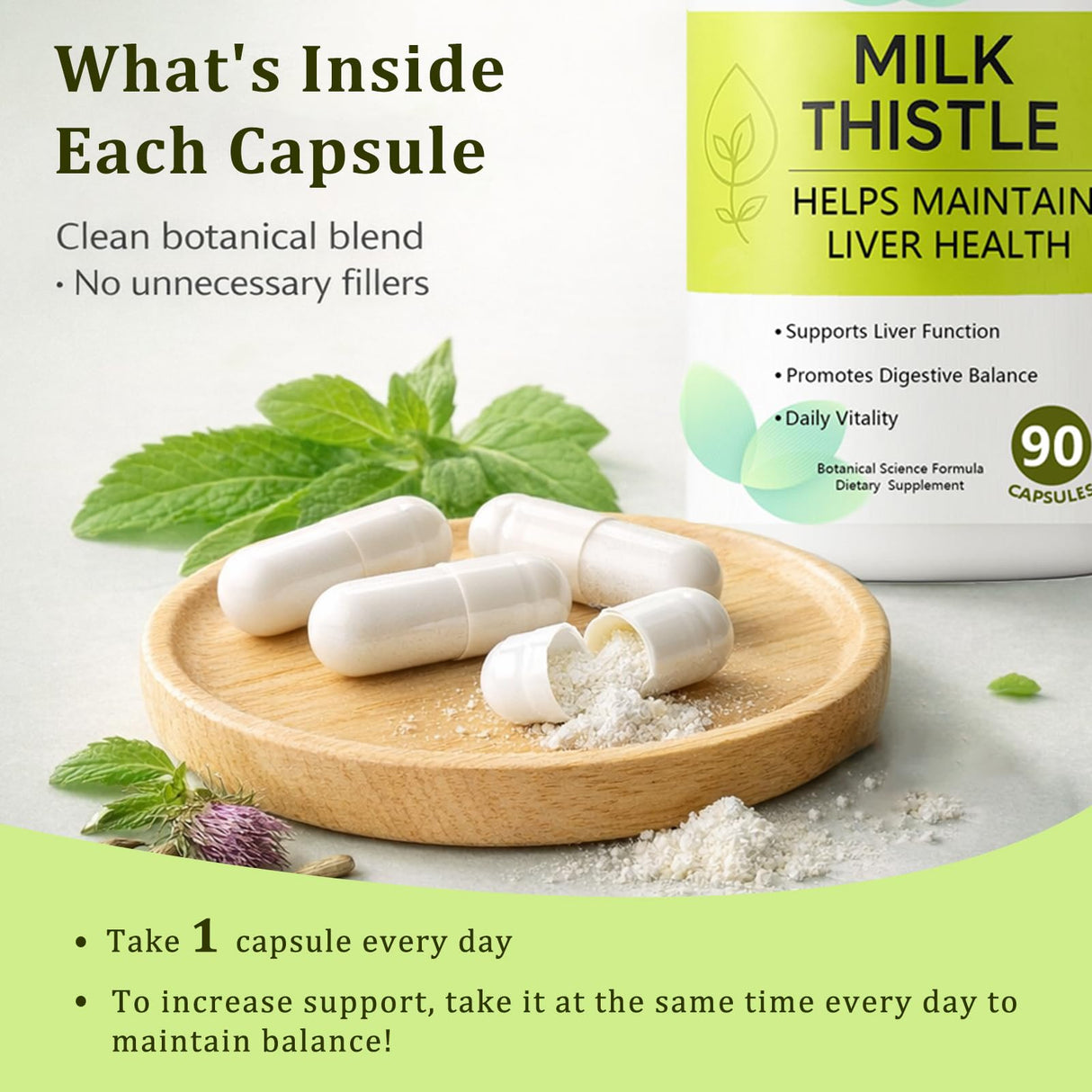 uvora Milk Thistle Capsules, Plant-Based Ingredient Formula with Turmeric, Inositol & Vitamin C – 60 Vegetarian Capsules, Non-GMO, Gluten Free