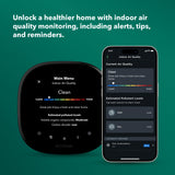 ecobee Smart Thermostat Premium with Smart Sensor and Air Quality Monitor - Programmable Wifi Thermostat - Works with Siri, Alexa, Google Assistant, Black