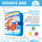 hahaland Noah's Ark Toy Busy Book for Toddlers 1-3 - Baptism Gifts for Boys Girls - Montessori Toys for 1 Year Old, Sensory Early Learning Educational One Year Old Boy Birthday Christmas Toddler Gifts