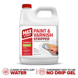 Max Strip Paint & Varnish Stripper 32oz - Paint Stripper for Multiple Layers of Acrylic, Latex, Oil & Water-Based Paints, varnishes. for Wood, Metal, Masonry, Plaster, Tile, molding.