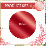 KesaPlan 100 PCS Round Red Placemats, 13" Disposable Paper Placemats for Dining Table, Mirrored Red Charger Place Mat for Christmas Thanksgiving Kitchen Banquet Table Setting Wedding Dinner Party