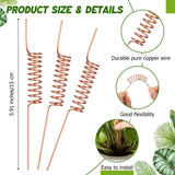 Acellegic 20 Pcs Electroculture Plant Stakes Copper Rods,Classic,6 Inch