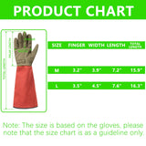 Yionaiyi Professional Rose Pruning Thorn Proof Gardening Gloves with Long Forearm Protection for Men and Women (1 Pair) (red, Medium)…
