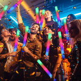 HONLYNE 46 PCS Foam Glow Sticks with 3 Modes Colorful Flashing, Foam Light Up Sticks, LED Light Sticks, Glow Sticks Party Pack for Halloween, New Year, Wedding, Raves, Concert, Christmas