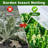 Agfabric Garden Netting 16'x30' Insect Pest Barrier Bird Netting for Garden Protection,Row Cover Mesh Netting for Vegetables Fruit Trees and Plants,White