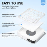 CHRISTINE SHELLY Nail Dust Collector, Powerful Vacuum Fan Vent Dust Collector Extractor Dust Suction Machine for Acrylic Nails Polishing, Nail Salon, White