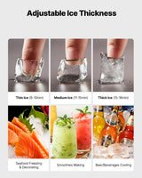 VEVOR Commercial Ice Maker Machine-Head 800 lbs/24 h, 26 Inch Stainless Steel Industrial Ice Machine, Self-Cleaning and Scheduled Ice Making, Modular Ice Cube Machine for Restaurant Hotel - Head Only