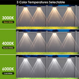 Solar Fence Lights Outdoor - 2700/4000/6000K 3 Mode, 8 Pack Solar Fence Lights Outdoor Waterproof LED, Fence Light Solar Powered for Outside, Backyard, Railing, Step, Patio,Wall and Home Improvement