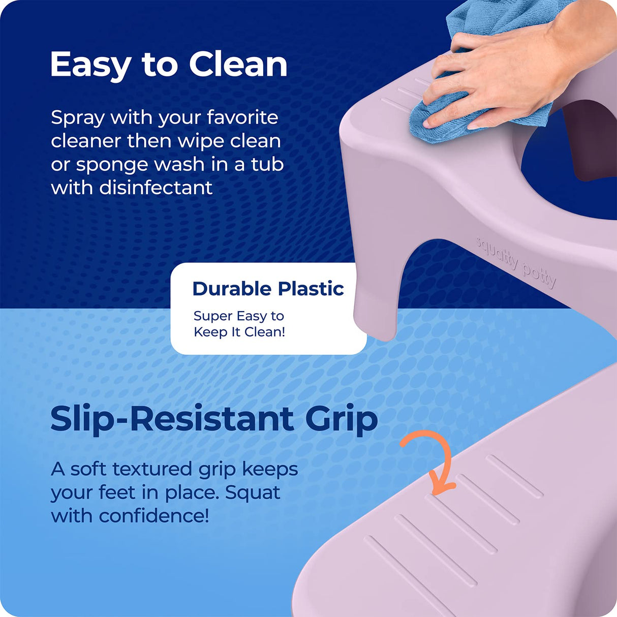 Squatty Potty The Original Bathroom Toilet Stool Curve Lightweight with Sleek and Modern Design, Pink, 7"