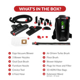 Atrix Ergo Backpack Canister Vacuum, Portable Cleaner with Attachments for Professional and Residential Use, VACBP10 Premium Bundle