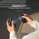 OCOOPA AI Smart Magnetic Double-Sided Heating Hand Warmers Rechargeable 2 Pack,10000mAh Electric Heater, Larger Warming Surface, 4 Heat Levels, Max 136°F, Men Gifts for Christmas,UT3 PRO