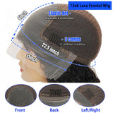 26Inch Deep Wave Lace Front Wigs Human Hair Glueless 13X6 deep Wave HD Lace Frontal Wigs 200% Density Brazilian Curly Human Hair Pre Plucked with Baby Hair Curly Lace Front Wig
