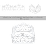 Evelyne Decorative Garden Border Plastic Edging – PP Plastic, Short Metal-Free Faux Wrought Iron Leaf & Bird Design, 8pcs Yard Landscaping Fence Liner Lawn Edge Barrier, 10ft Kit of Decorative Panels
