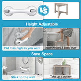 Shower Foot Rest for Wall, 12 Inches Shower Pedicure Foot Stool for Shaving Legs Bathroom Stool with Powerful Suction Cups Foot Stand for Inside Shower Suitable for Small Shower Spaces