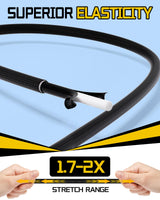 8 Pcs 80 Inch Adjustable Carabiner Bungee Cords with Hooks, Easy to Adjust from 7" to 80", Black Bungee Straps with UV-Resistance & Superior Elasticity for Cargo, Bike, Luggage, Carts, Truck, etc