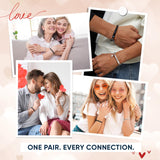 MEALGUET Always & Forever Couple Bracelets - Pinky Promise Always and Forever Engraved Stainless Steel Curb Link Couple Bracelets for Men Women, His and Hers Promise Gift for Boyfriend Girlfriend