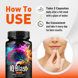 (2 Pack) IQ Blast Pro Capsules - Official IQ Blast Pro Advanced Supplement Pills, IQ Blast Pro Premium Formula for Wellness & Health Support, Original IQ Blast Pro Reviews, 120 Capsules for 2 Months