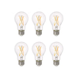 Ledvance Sylvania Led Truwave Natural Series Light Bulb, 60W Equivalent, Efficient 8W A19, Medium Base, Dimmable, 800 Lumens, 2700K, Soft White, Clear - 6 Pack (40806)