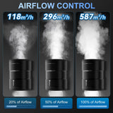 Hon&Guan 6 Inch Inline Booster Duct Fan with Speed Controller - 345 CFM Airflow with 19.2W Ultra-Low Power and Low Noise