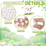 Guiqulai 100pcs Mini Resin Sheep Figurines Garden Decor Ornaments（White）