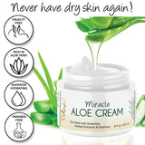 Deluvia Miracle Aloe Cream | Face & Body Moisturizer with Vitamin E & Organic Aloe Vera | Hydrating, Soothing for Dry Skin, Anti-Wrinkle, Acne Scars, Rosacea, Psoriasis, Eczema - 2 Pack