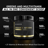 Kaged Organic Greens Elite | Berry | Superfood and Greens Powder with Apple Cider Vinegar, Adaptogen, Prebiotics, Vitamins & Minerals | 30 Servings