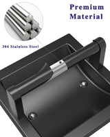 WZKALY Matte Black Recessed Toilet Paper Holder for Large Rolls, Pivoting Black Toilet Paper Holder Wall Mount Stainless Steel, in Wall Toilet Paper Holders Black, Bathroom Toilet Paper Wall Holder