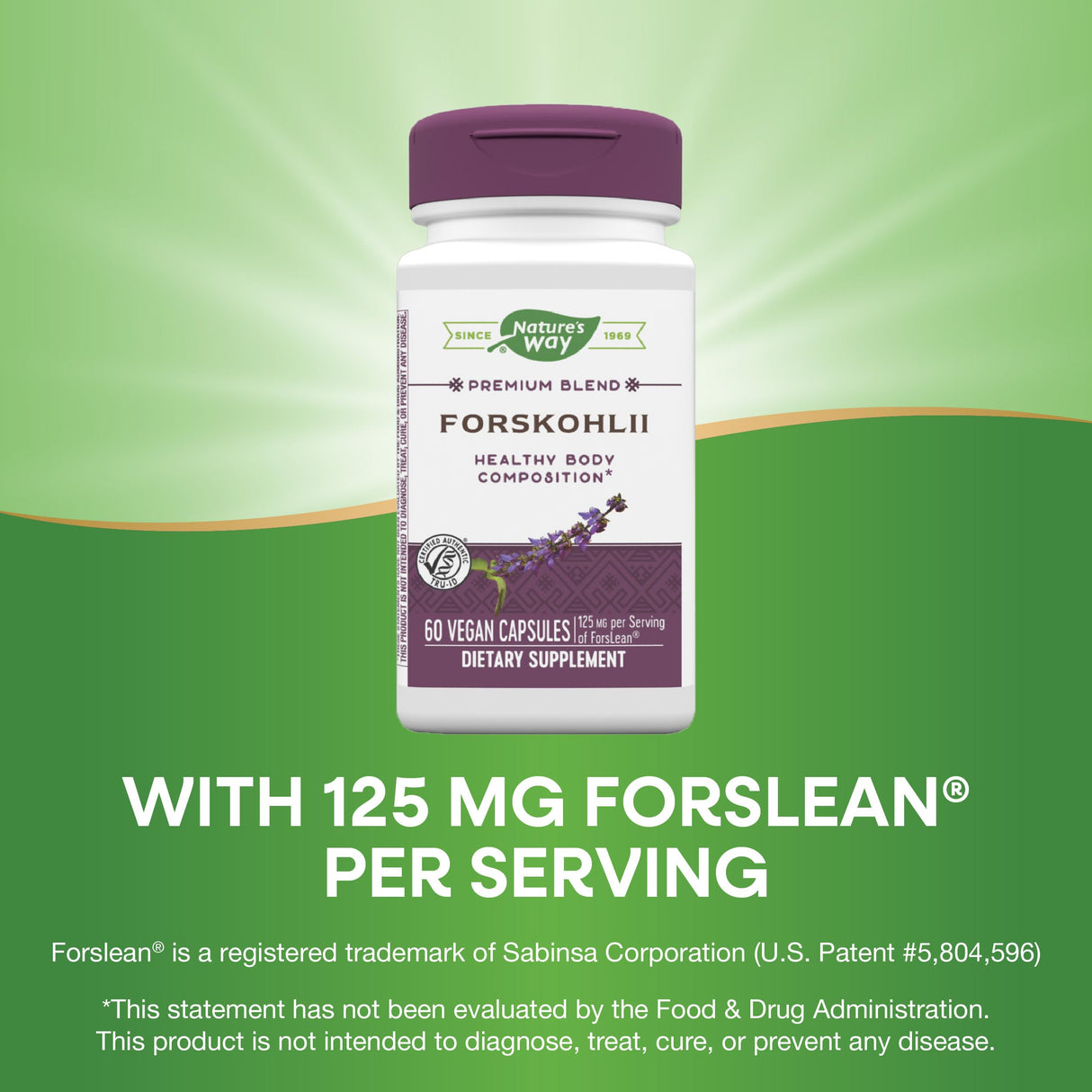 Nature's Way Forskohlii Standardized to Forskolin, Supports Healthy Body Composition*, 60 Vegan Capsules