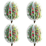4 Pack Bird Netting Bags for Garden Protection, 3.3 x 4.6 FT Insect Barrier Mesh Covers with Zipper Drawstring, Fruit Tree Netting for Blueberry Bushes Tomatoes Vegetables and Outdoor Plants
