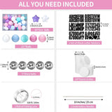 Simgoing Giant Friendship Bracelet Garland Kit, DIY Birthday Banner with Letters Ball Jumbo Customizable Friendship Bracelet Decor for Halloween Christmas Wedding Party(Macaron)