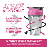 HELIMIX 1.5 Vortex Blender Shaker Bottle Holds Upto 20oz | No Blending Ball or Whisk | USA Made | Portable Pre Workout Whey Protein Drink Shaker Cup | Mixes Cocktails Smoothies Shakes | Top Rack Safe