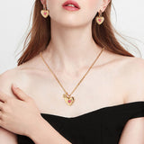 Ornaland Gold Heart Star Earrings Charms for Women Personalized Dangle Hoop