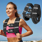 Weighted Vest with Two Adjustment Straps for Men Women, 8lbs/12lbs/16lbs/20lbs Weight Vest with Reflective Stripes for Workout, Strength Training, Running, Fitness, Hiking, Weight