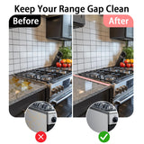 Stainless Steel Stove Gap Covers in Pink– 2 Pack Adjustable 13.8” to 27.5” Retractable Stove Gap Filler, Heat Resistant Guard for Range Top & Counter Gaps, Easy to Clean and Maintain