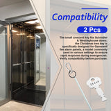 Half-Moon Elevator Door Key + 25460 Fire Alarm Key Set, Rapid Rescue & Maintenance Tool Kit, Fire Rescue & Emergency Door Breaching Keys, Firefighter-Specific Tools, Silver, Portable & Durable, 2-Pack