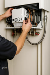 Kudos-Trading 15mm Central Heating Filling Loop Kit – Flexible Braided Hose with Isolation Valves & Double Check Valve – Combi Boiler Water Refill Pipe – WRAS Approved