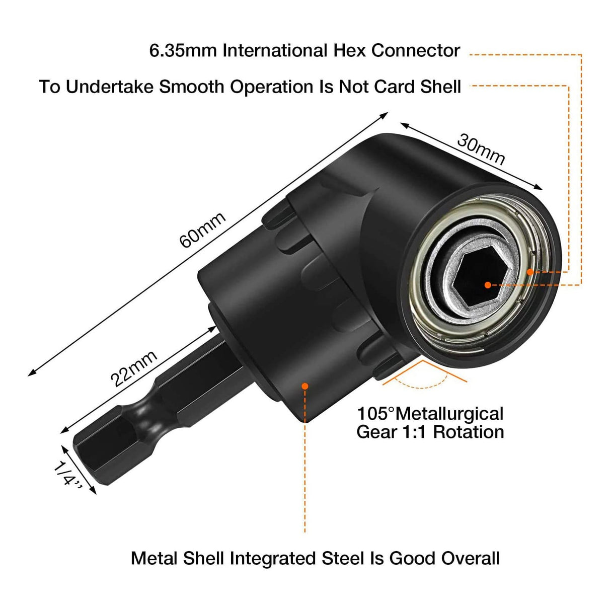 17Pcs Flexible Drill Bit Extension, Include 3Pcs Rotatable Socket Adapter 2Pcs Hex Shank 105° Right Angle Drill Attachment 10 Short Screwdriver Bits 90° Angled Bits and Bendable Extension