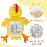 24" 4.2 lbs Weighted Stuffed Animals, Weighted Chicken Plush, Cute Weighted Stuffed Animal Chick Plushie Dolls Throw Pillow Birthday Christmas Gifts for Children Kids Adults