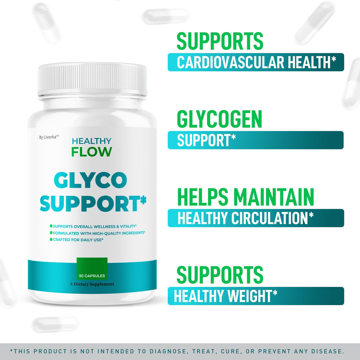 (2 Pack) Healthy Flow Capsules - Official HealthyFlow Supplement Support Premium Pills - All Natural Ingredients Healthy Levels, Healthyflow Advanced Formula Pastillas, 60 Capsules for 2 Months