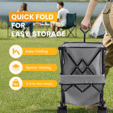 NEWBULIG Double Decker Foldable Wagon Cart, 440lbs