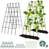 RIFNY Cucumber Trellis for Raised Bed, Garden Trellis 16.5 x 40 Inch, Black
