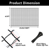 POYEE Deer Fence Netting 5x100ft Plastic Mesh Netting for Garden Protection