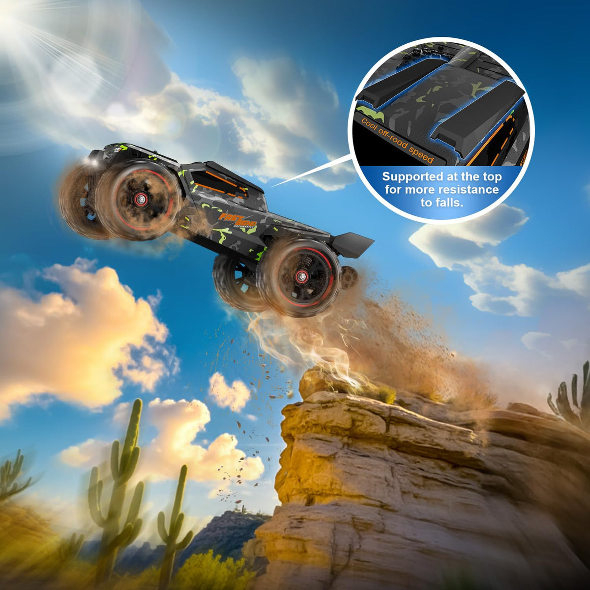 1/14 Brushless RC Cars for Adults Fast 50+ mph, RC Trucks 4x4 Offroad Waterproof, Electric Powered High Speed Remote Control Car, Fast Extreme All Terrain RC Truggy with 3S Battery for Snow Sand