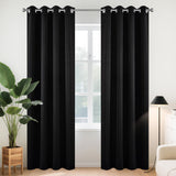 Joydeco Blackout Curtains 120 Inch Length 2 Panels Set, Thermal Insulated Long Curtains& Drapes 2 Burg, Christmas Drapes for Living Room Bedroom Window
